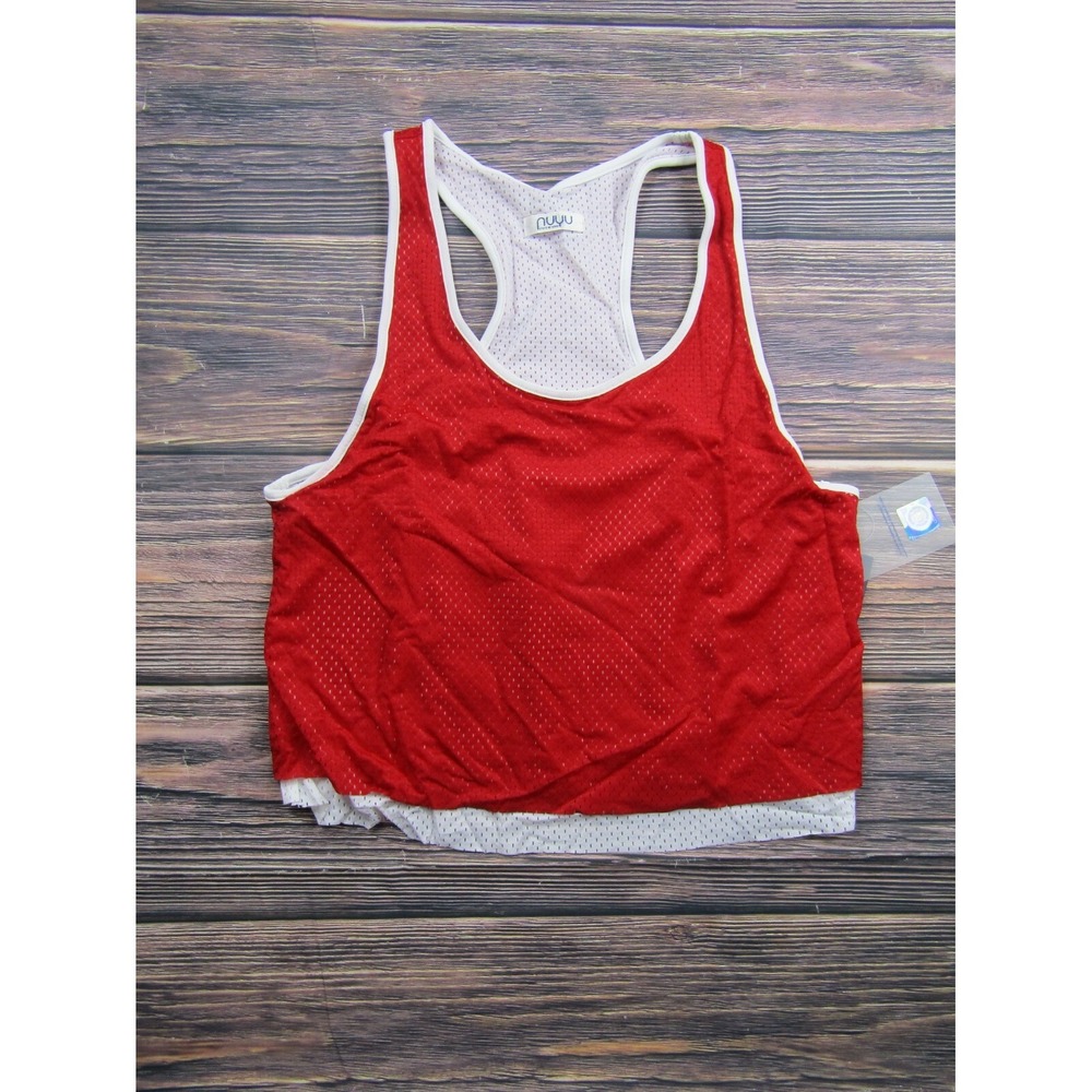 NUYU NEW Womens Size Medium Red Stanford University Mesh‎ Tank Top Graduation